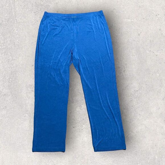 Chico's Travelers Women's Slinky Pull On Pants Blue‎ Size 3R 16/18 Regular - Picture 1 of 11